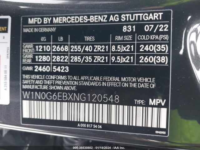 Photo 8 VIN: W1N0G6EBXNG120548 - MERCEDES-BENZ AMG GLC 43 