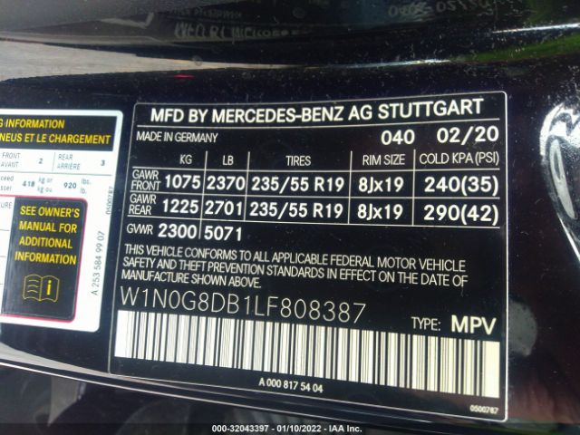 Photo 8 VIN: W1N0G8DB1LF808387 - MERCEDES-BENZ GLC 