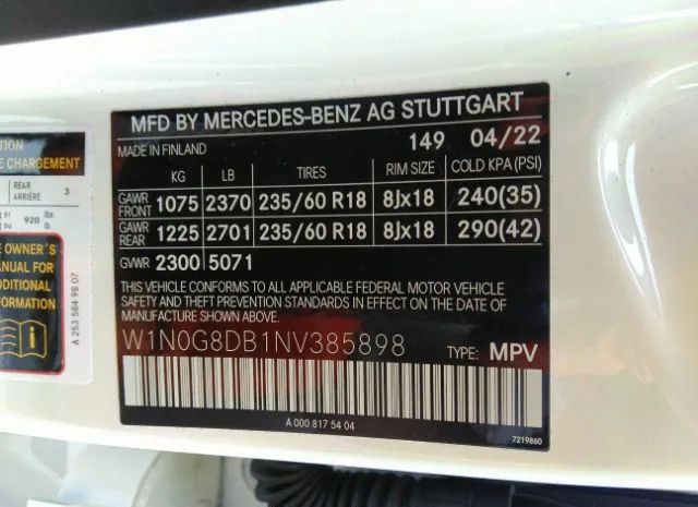 Photo 8 VIN: W1N0G8DB1NV385898 - MERCEDES-BENZ GLC 