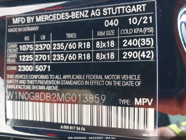 Photo 8 VIN: W1N0G8DB2MG013859 - MERCEDES-BENZ GLC 300 