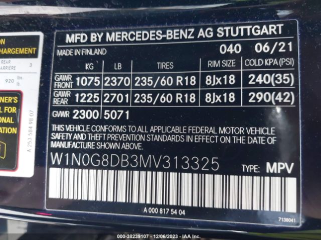 Photo 8 VIN: W1N0G8DB3MV313325 - MERCEDES-BENZ GLC 300 