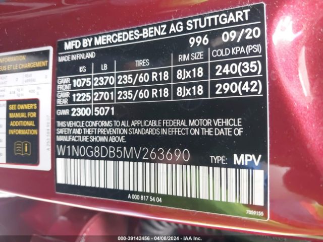 Photo 8 VIN: W1N0G8DB5MV263690 - MERCEDES-BENZ GLC 300 