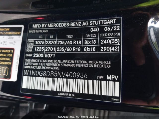 Photo 8 VIN: W1N0G8DB5NV400936 - MERCEDES-BENZ GLC 300 