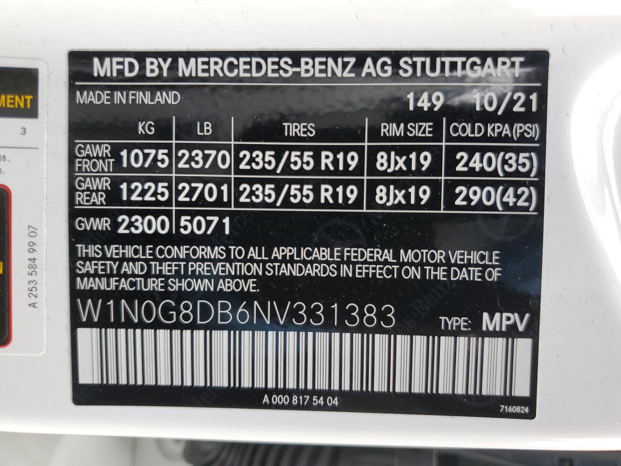 Photo 12 VIN: W1N0G8DB6NV331383 - MERCEDES-BENZ GLC 