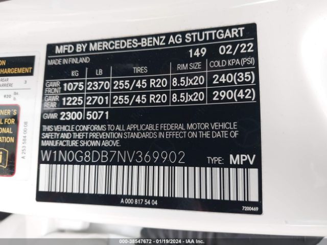 Photo 8 VIN: W1N0G8DB7NV369902 - MERCEDES-BENZ GLC 300 