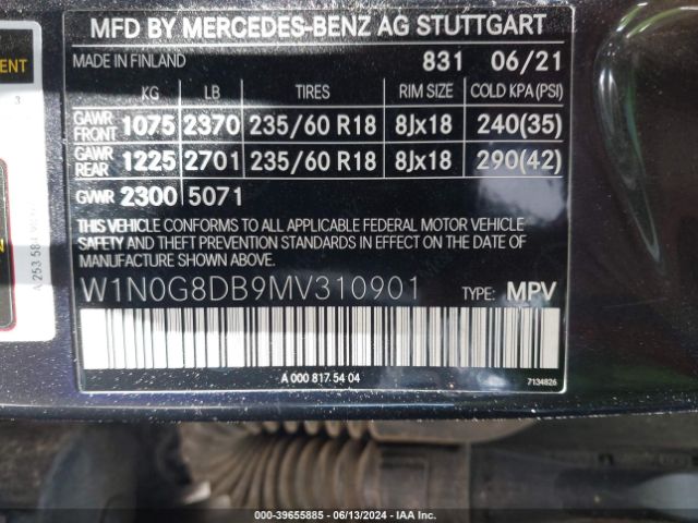 Photo 8 VIN: W1N0G8DB9MV310901 - MERCEDES-BENZ GLC-CLASS 