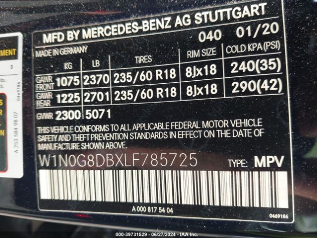 Photo 8 VIN: W1N0G8DBXLF785725 - MERCEDES-BENZ GLC 300 