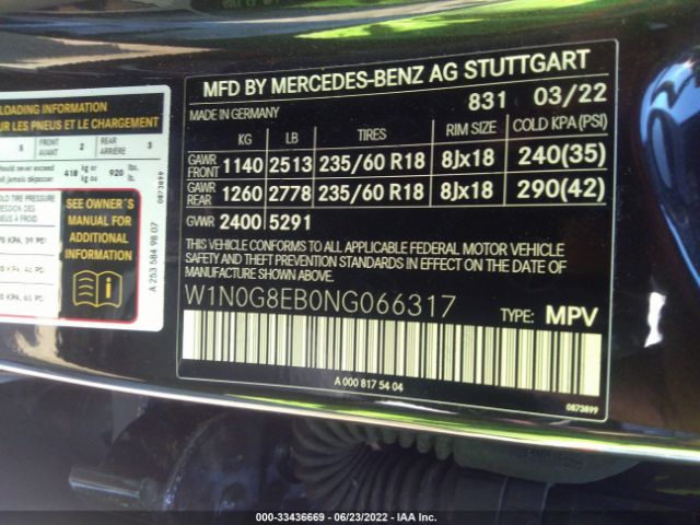 Photo 8 VIN: W1N0G8EB0NG066317 - MERCEDES-BENZ GLC 