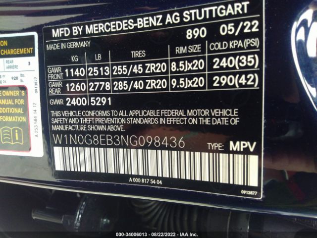 Photo 8 VIN: W1N0G8EB3NG098436 - MERCEDES-BENZ GLC 