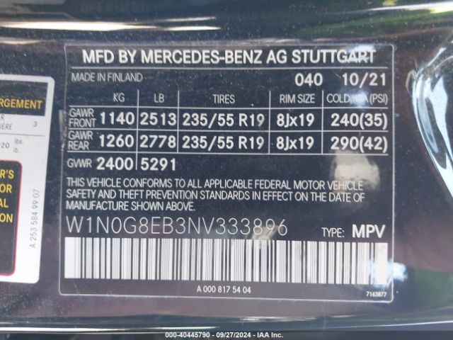 Photo 8 VIN: W1N0G8EB3NV333896 - MERCEDES-BENZ GLC-CLASS 