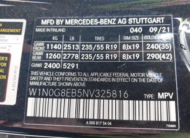 Photo 8 VIN: W1N0G8EB5NV325816 - MERCEDES-BENZ GLC 