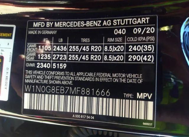 Photo 8 VIN: W1N0G8EB7MF881666 - MERCEDES-BENZ GLC 