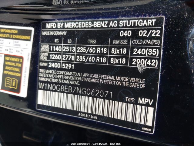 Photo 8 VIN: W1N0G8EB7NG062071 - MERCEDES-BENZ GLC 300 