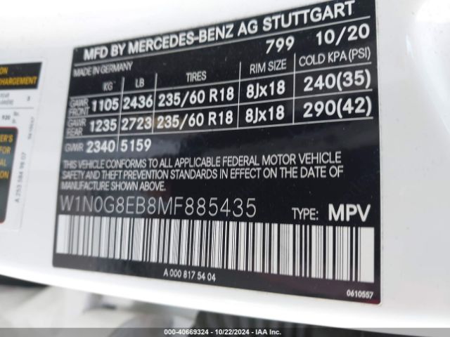 Photo 8 VIN: W1N0G8EB8MF885435 - MERCEDES-BENZ GLC-CLASS 