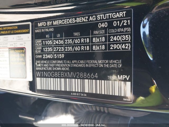 Photo 8 VIN: W1N0G8EBXMV288664 - MERCEDES-BENZ GLC 300 