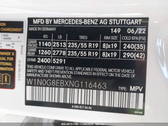 Photo 8 VIN: W1N0G8EBXNG116463 - MERCEDES-BENZ GLC-CLASS 