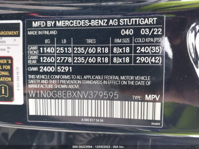 Photo 8 VIN: W1N0G8EBXNV379595 - MERCEDES-BENZ GLC 300 