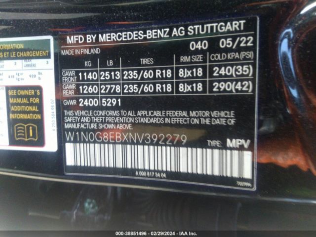 Photo 8 VIN: W1N0G8EBXNV392279 - MERCEDES-BENZ GLC 300 