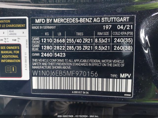 Photo 8 VIN: W1N0J6EB5MF970156 - MERCEDES-BENZ AMG GLC 43 COUPE 