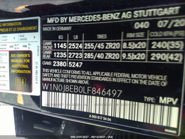 Photo 8 VIN: W1N0J8EB0LF846497 - MERCEDES-BENZ GLC 