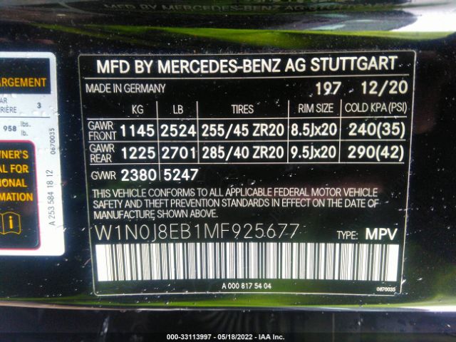 Photo 8 VIN: W1N0J8EB1MF925677 - MERCEDES-BENZ GLC 