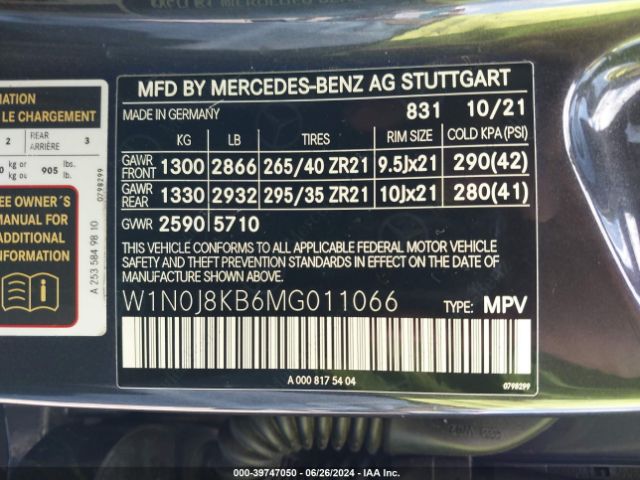 Photo 8 VIN: W1N0J8KB6MG011066 - MERCEDES-BENZ GLC-CLASS 