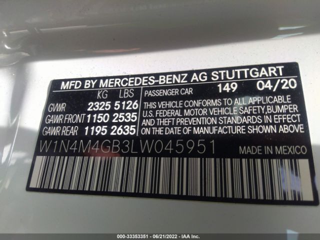 Photo 8 VIN: W1N4M4GB3LW045951 - MERCEDES-BENZ GLB 