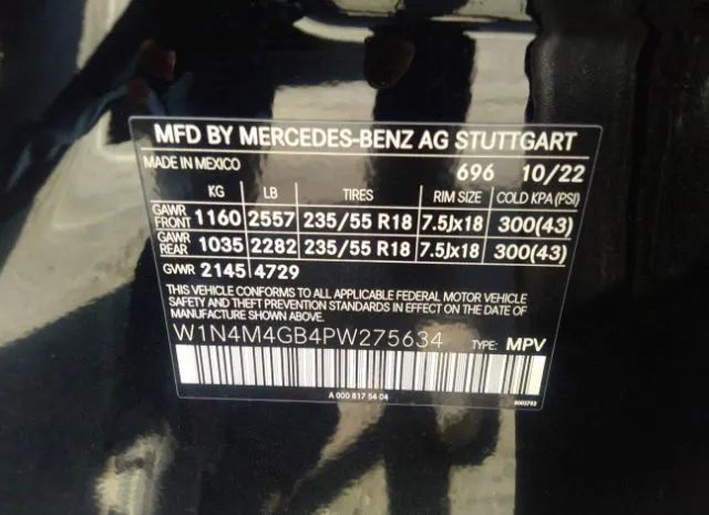 Photo 8 VIN: W1N4M4GB4PW275634 - MERCEDES-BENZ GLB 