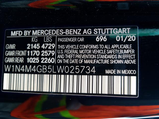 Photo 9 VIN: W1N4M4GB5LW025734 - MERCEDES-BENZ GLB 250 