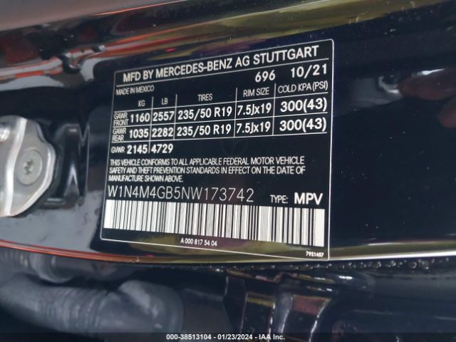 Photo 8 VIN: W1N4M4GB5NW173742 - VOLKSWAGEN TIGUAN 