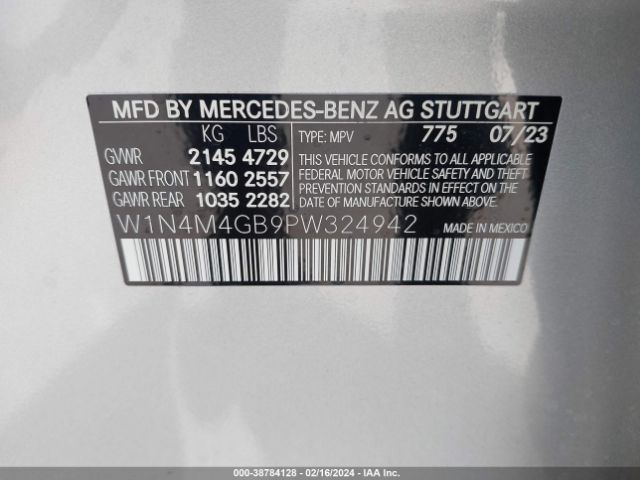 Photo 8 VIN: W1N4M4GB9PW324942 - MERCEDES-BENZ GLB 250 