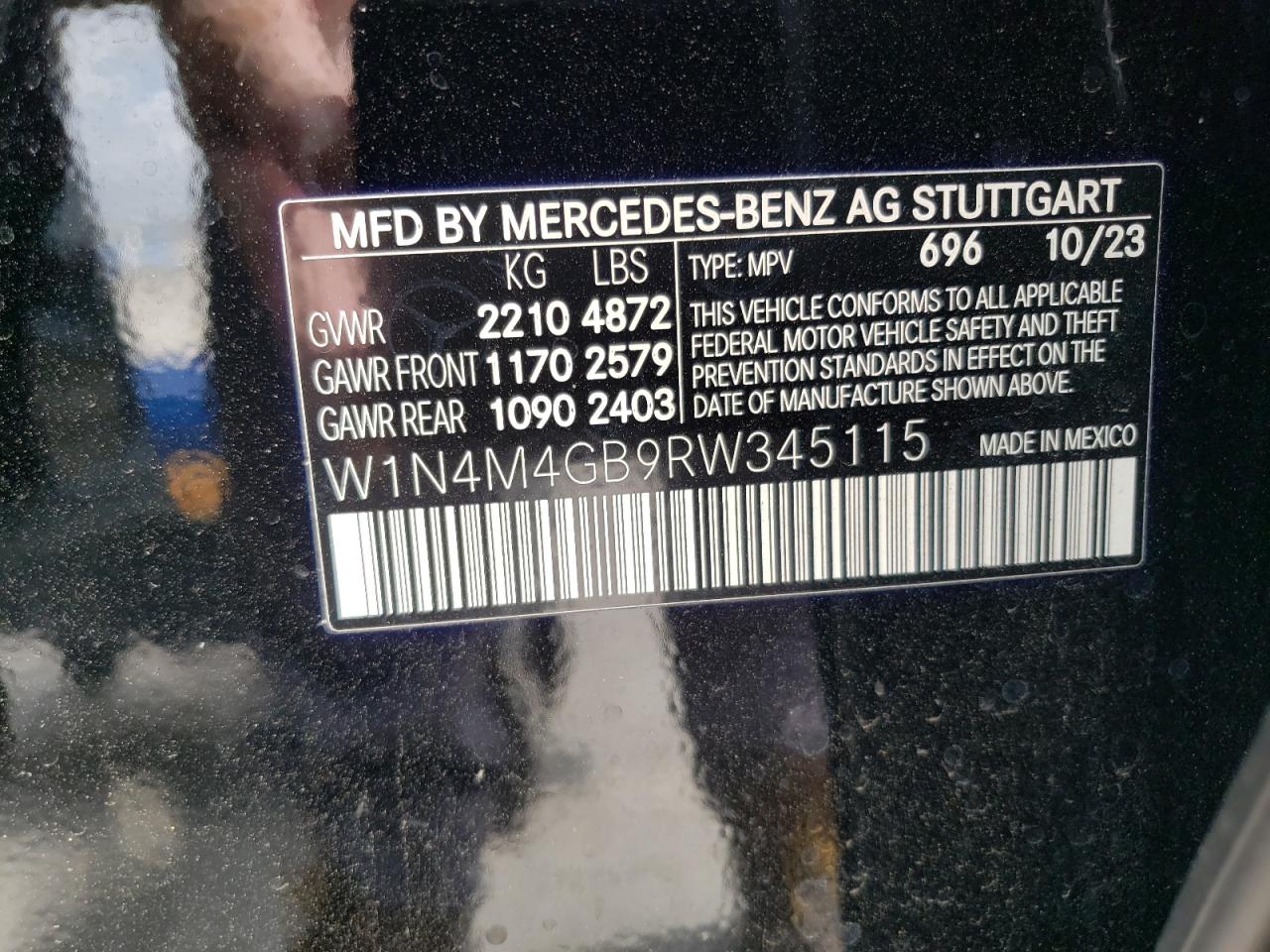 Photo 12 VIN: W1N4M4GB9RW345115 - MERCEDES-BENZ GLB 