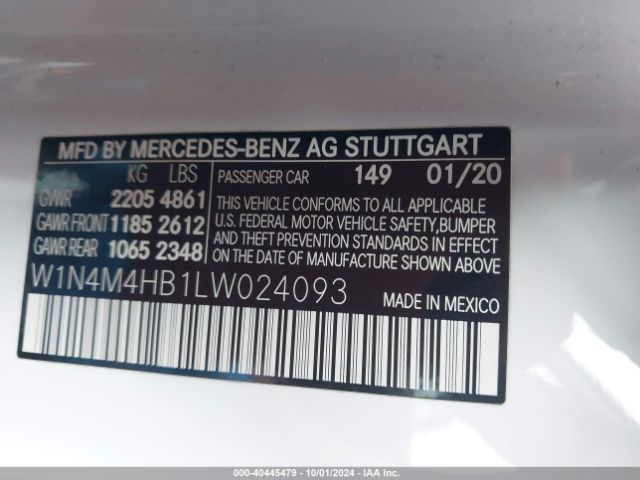 Photo 8 VIN: W1N4M4HB1LW024093 - MERCEDES-BENZ GLB-CLASS 