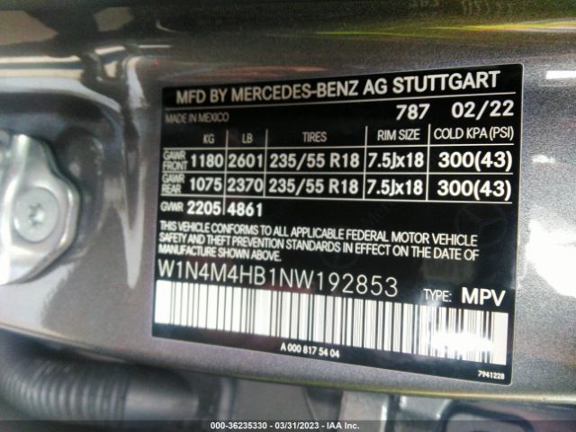 Photo 8 VIN: W1N4M4HB1NW192853 - MERCEDES-BENZ GLB 250 