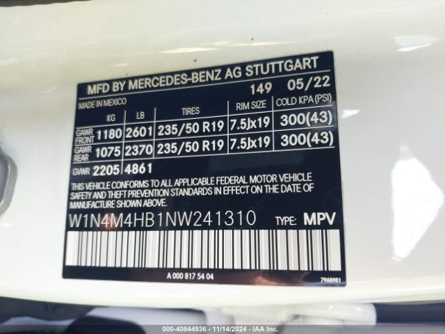 Photo 8 VIN: W1N4M4HB1NW241310 - MERCEDES-BENZ GLB-CLASS 