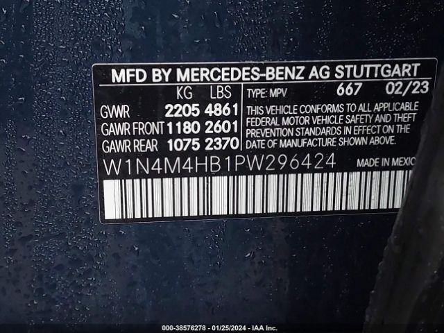 Photo 8 VIN: W1N4M4HB1PW296424 - MERCEDES-BENZ GLB 250 