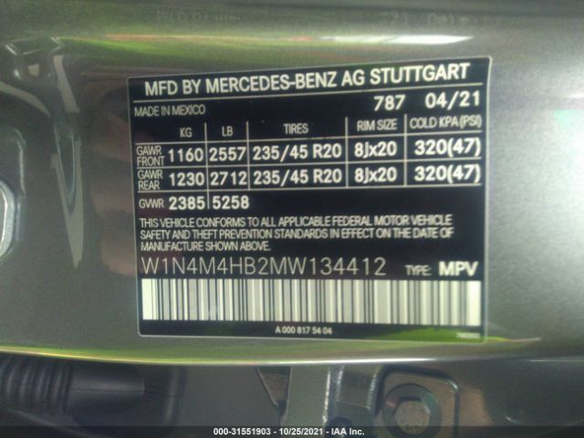 Photo 8 VIN: W1N4M4HB2MW134412 - MERCEDES-BENZ GLB 