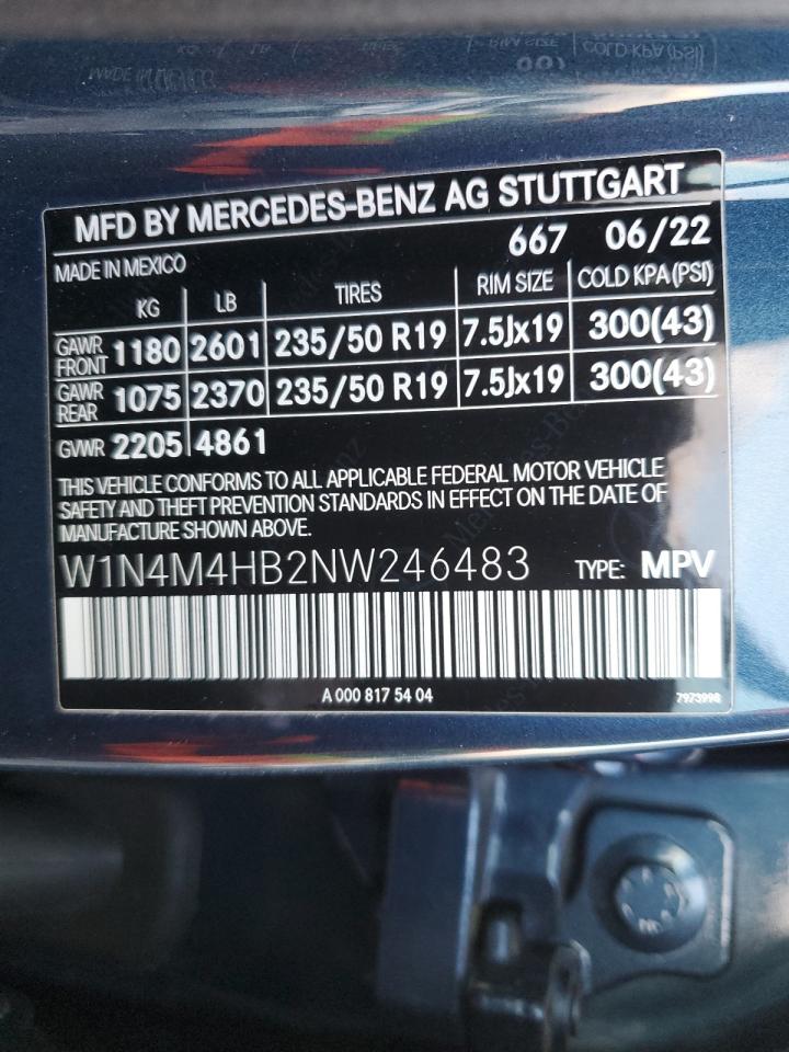 Photo 11 VIN: W1N4M4HB2NW246483 - MERCEDES-BENZ GLB 