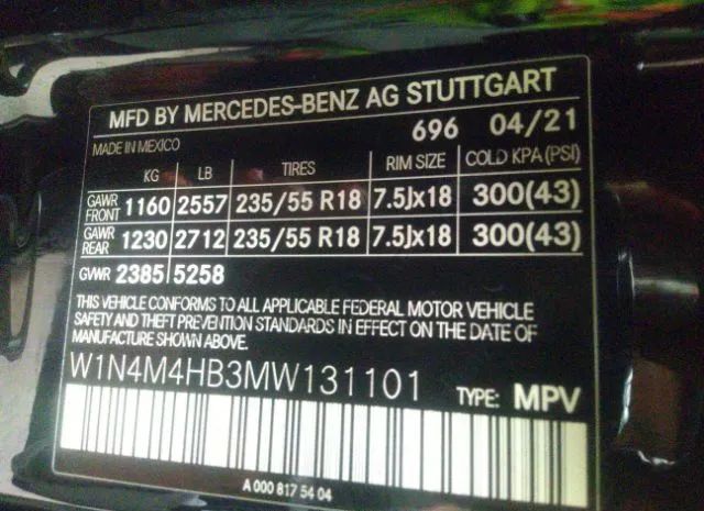 Photo 8 VIN: W1N4M4HB3MW131101 - MERCEDES-BENZ GLB 