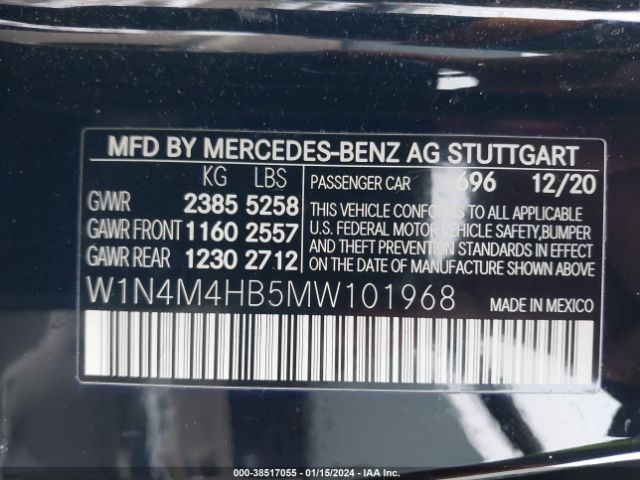 Photo 8 VIN: W1N4M4HB5MW101968 - MERCEDES-BENZ GLB 250 