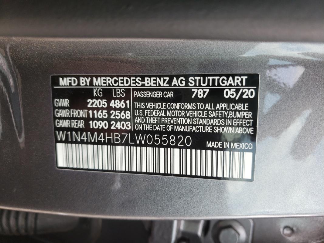 Photo 9 VIN: W1N4M4HB7LW055820 - MERCEDES-BENZ GLB 250 4M 