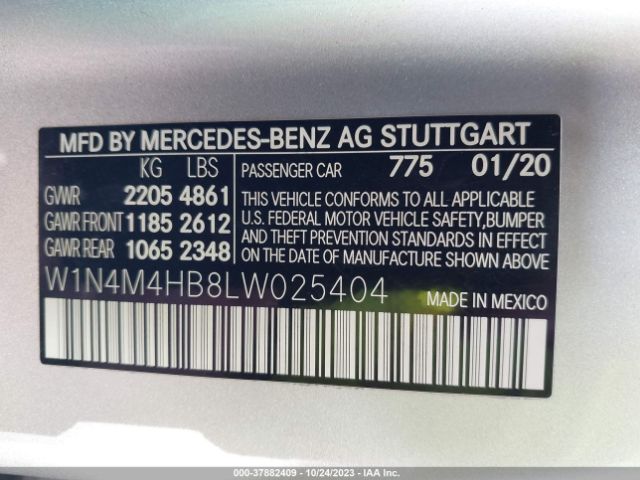 Photo 8 VIN: W1N4M4HB8LW025404 - MERCEDES-BENZ GLB 250 