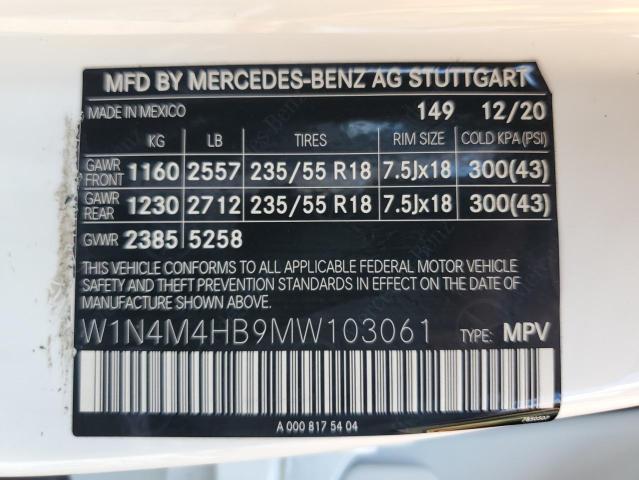 Photo 13 VIN: W1N4M4HB9MW103061 - MERCEDES-BENZ GLB 250 4M 