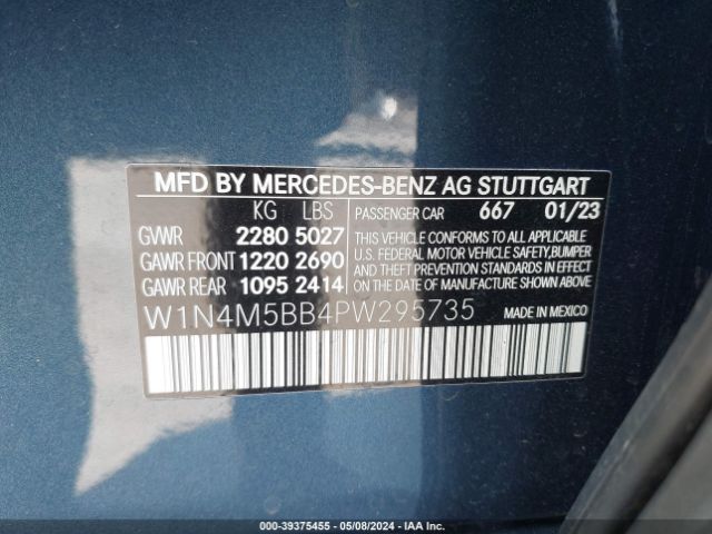 Photo 8 VIN: W1N4M5BB4PW295735 - MERCEDES-BENZ AMG GLB 35 