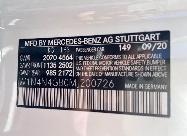 Photo 8 VIN: W1N4N4GB0MJ200726 - MERCEDES-BENZ GLA 250 