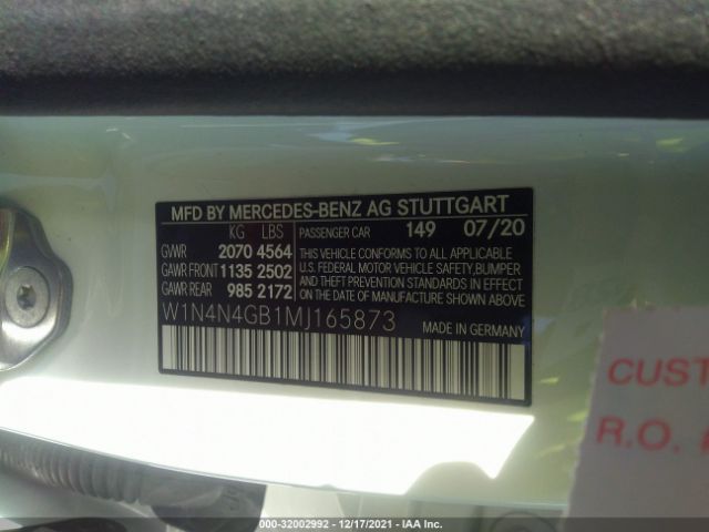 Photo 8 VIN: W1N4N4GB1MJ165873 - MERCEDES-BENZ GLA 