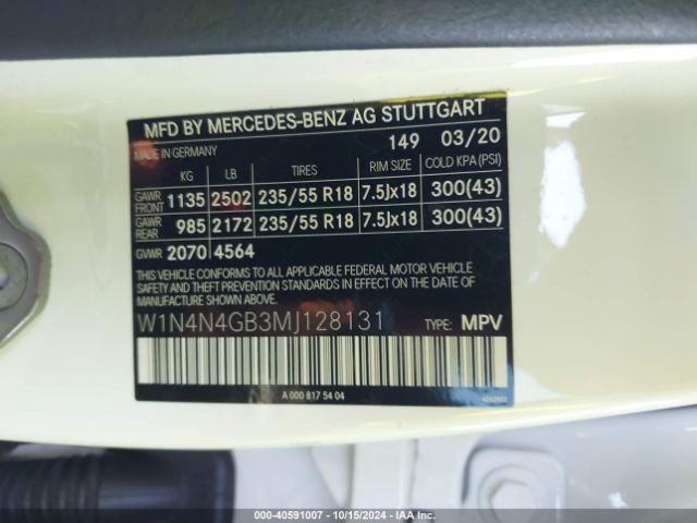 Photo 8 VIN: W1N4N4GB3MJ128131 - MERCEDES-BENZ GLA-CLASS 