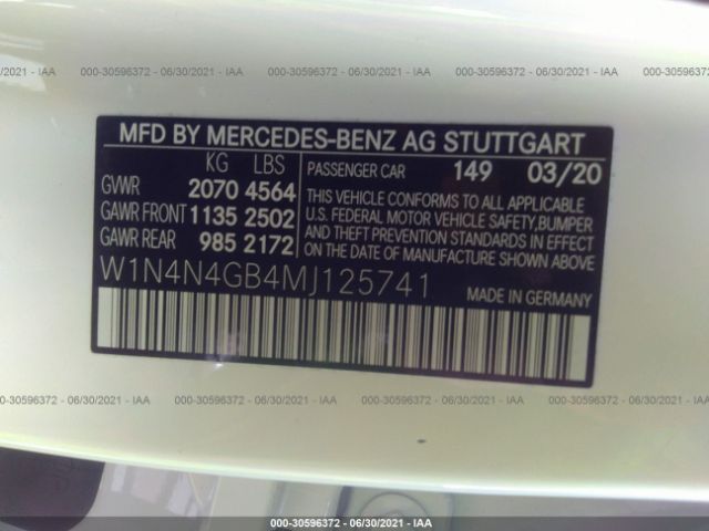 Photo 8 VIN: W1N4N4GB4MJ125741 - MERCEDES-BENZ GLA 