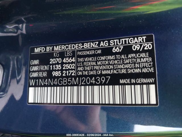 Photo 8 VIN: W1N4N4GB5MJ204397 - MERCEDES-BENZ GLA 250 