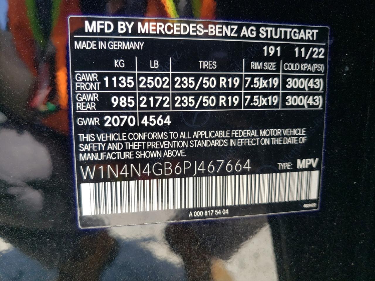 Photo 13 VIN: W1N4N4GB6PJ467664 - MERCEDES-BENZ GLA-KLASSE 